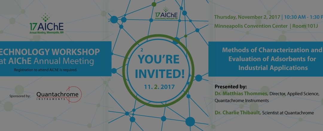 Breakthrough Curve Presentations at the AIChE 2017 Annual Meeting November 2nd